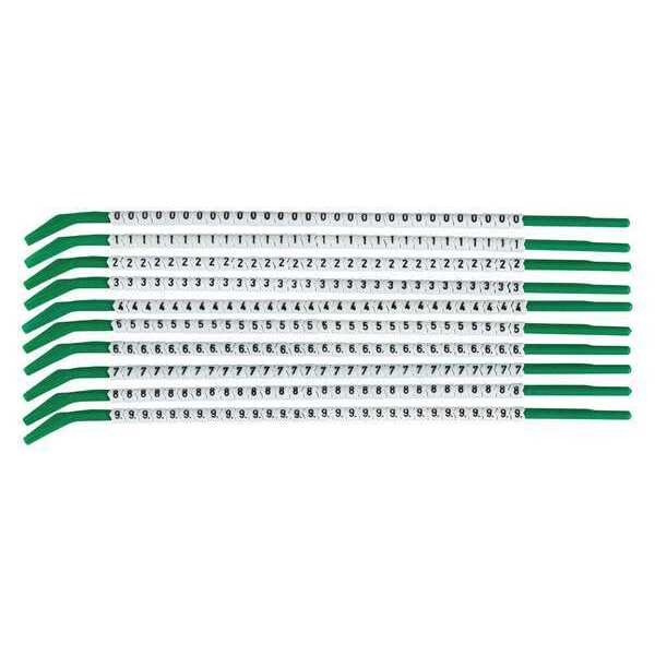Brady Clip Sleeve Wire Mrkrs, 0-9, Blk/Wht, PK10, SCNC-09 - SCNC-09