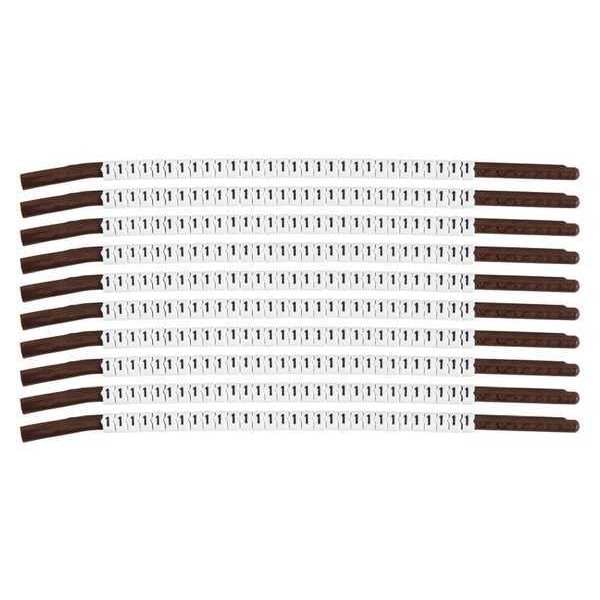 Brady Clip Sleeve Wire Mrkrs, 1, Blk/Wht, PK10, SCN15-1 - SCN15-1