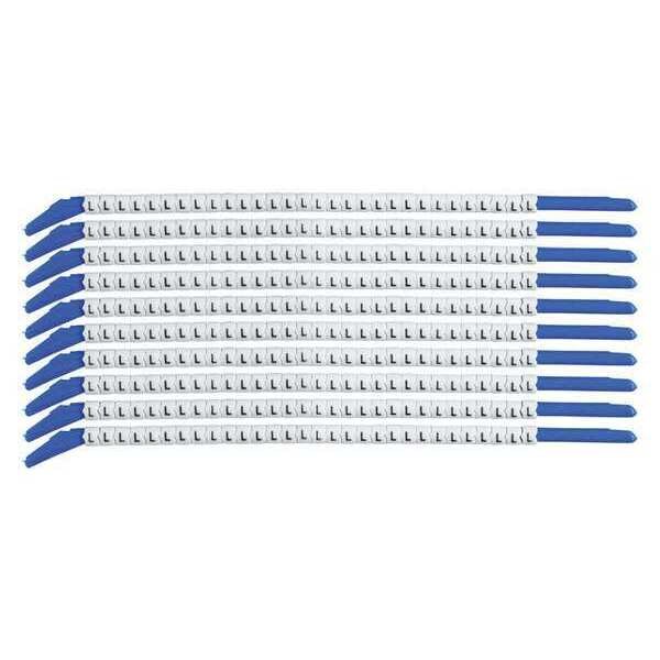 Brady Clip Sleeve Wire Mrkrs, L, Blk/Wht, PK10, SCN13-L - SCN13-L