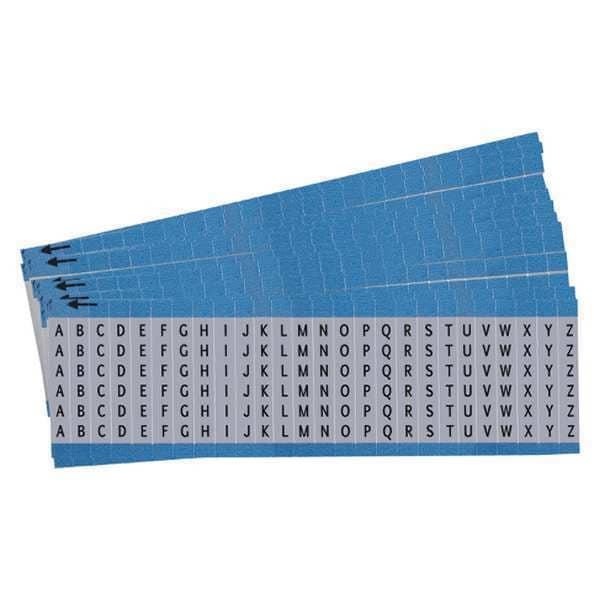 Brady Wire Markers, Legend A-Z, Black/Sil, PK25 - AF-A-Z-PK