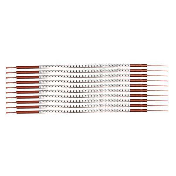 Brady Clip Sleeve Wire Mrkrs, 9, Blk/Wht, PK10, SCN03-9 - SCN03-9