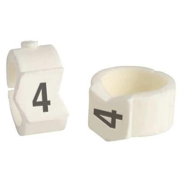Brady Clip Sleeve Wire Mrkrs, 4, Blk/Wht, PK50, SCN36-4 - SCN36-4