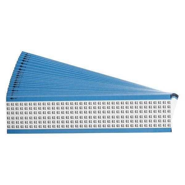Brady Wire Markers, Legend 61, Black/White, PK25 - WM-61-PK