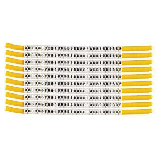 Brady Clip Sleeve Wire Mrkrs, B, Blk/Wht, PK10, SCN18-B - SCN18-B