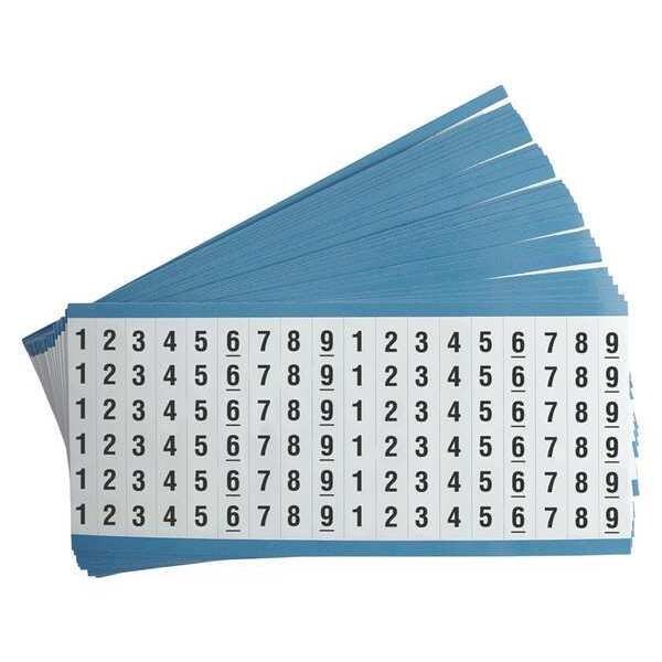 Brady Wire Markers, Legend 1-9, Black/White, PK25 - CAB-1-9-PK