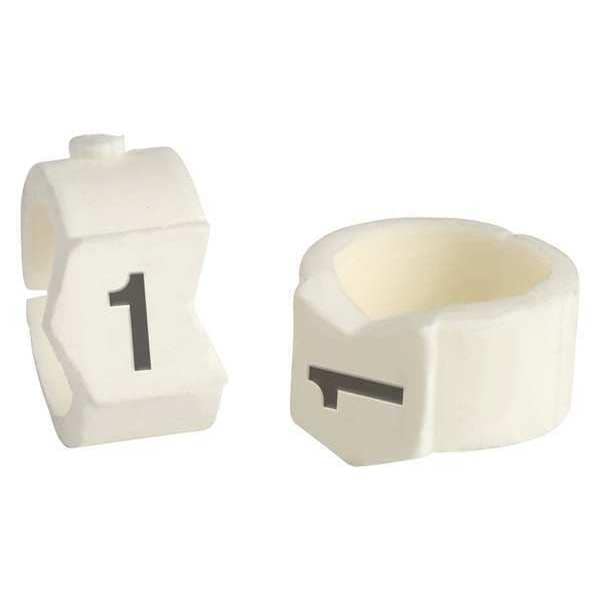 Brady Clip Sleeve Wire Mrkrs, 1, Blk/Wht, PK50, SCN36-1 - SCN36-1