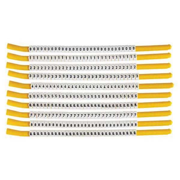 Brady Clip Sleeve Wire Mrkrs, 0-9, Blk/Wht, PK10, SCNC-18 - SCNC-18