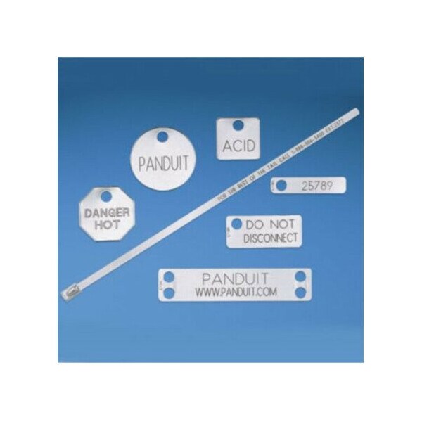 Panduit Marker tag, one hole, 304 Stainless Stee - MT172W38-M