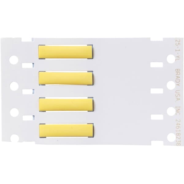 Brady BSP45 Series PermaSleeve Heat Shrink Polyolefin Wire Marking Sleeves, 0.125 in. Dia x 1 in. W, Yellow - SA-3PS-125-1-YL