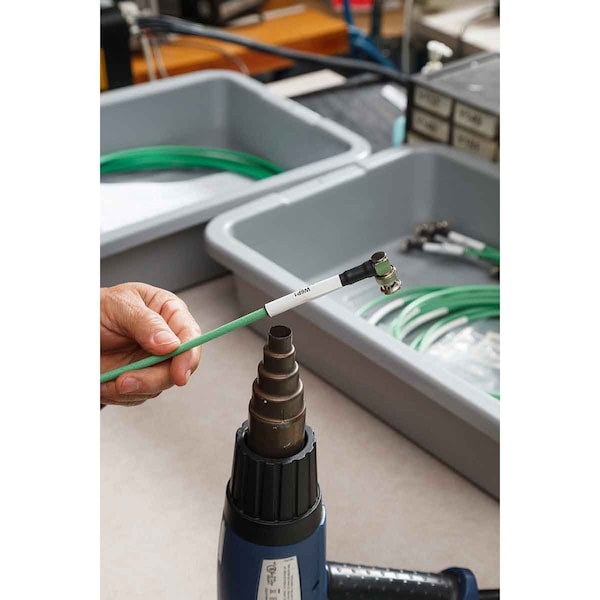 Brady PermaSleeve HX Heat Shrink Double Sided Wire Marking Sleeves, 0.125 in. x 2 in. W, Red, Roll of 10000 - 2HX-125-2-RD-J