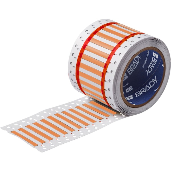 Brady PermaSleeve HX Heat Shrink Double Sided Wire Marking Sleeves, Orange, 0.094 in. Dia x 0.5 in. W - 2HX-094-2-OR-4