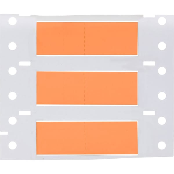 Brady PermaSleeve HX Heat Shrink Double Sided Wire Marking Sleeves, 0.5 in. x 1 in. W, Orange, Roll of 5000 - 2HX-500-2-OR-J-2