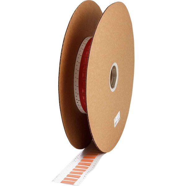 Brady PermaSleeve HX Heat Shrink Double Sided Wire Marking Sleeves, 0.5 in. x 1 in. W, Orange, Roll of 5000 - 2HX-500-2-OR-J-2