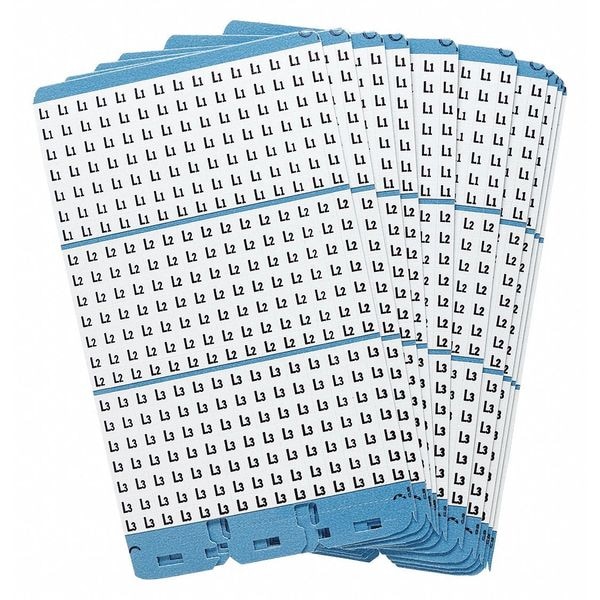 Brady Porta-Pack Wire Mkrs, L1-L3, Blk/Wht, PK10 - PWM-L1-L3