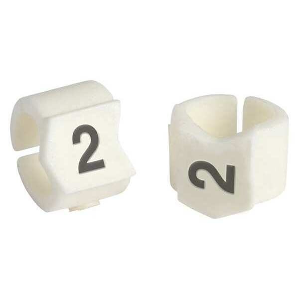 Brady Clip Sleeve Wire Mrkrs, 2, Blk/Wht, PK50, SCN23-2 - SCN23-2