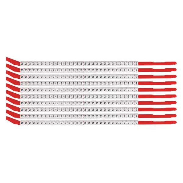 Brady Wire Marker Wand, Preprinted, Sleeve, PK10, SCN10-2 - SCN10-2