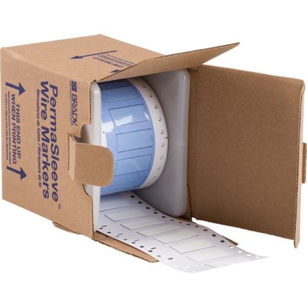 Brady Write On White Wire Marker Sleeves, PermaSleeve(R) Polyolefin, PS-375-150-WT-S - PS-375-150-WT-S