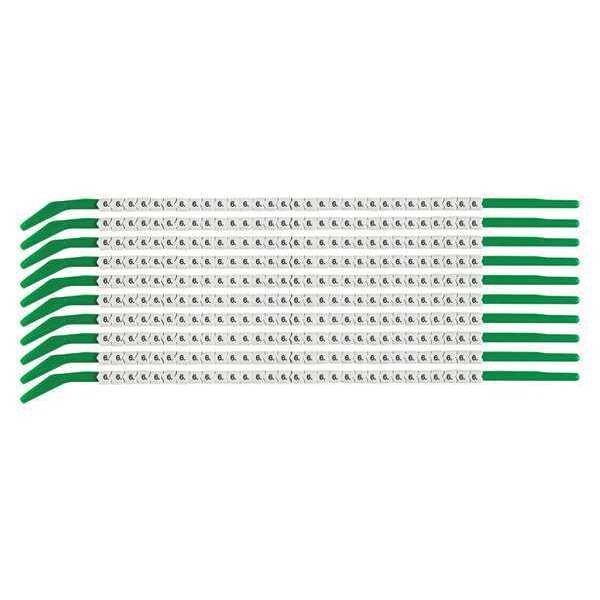 Brady Clip Sleeve Wire Mrkrs, 6, Blk/Wht, PK10, SCN09-6 - SCN09-6