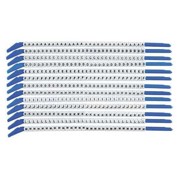 Brady Clip Sleeve Wire Mrkrs, A-M, Blk/Wht, PK13, SCN13-A-M - SCN13-A-M
