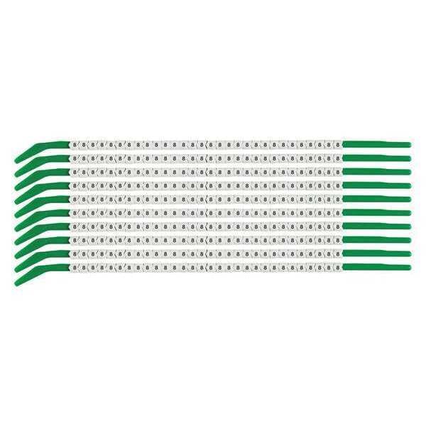 Brady Clip Sleeve Wire Mrkrs, 8, Blk/Wht, PK10, SCN09-8 - SCN09-8