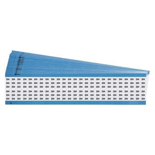 Brady Wire Markers, Legend 204, Black/White, PK25 - WM-204-PK
