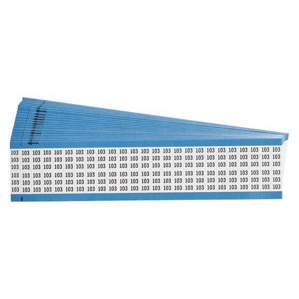 Brady Wire Markers, Legend 103, Black/White, PK25 - WM-103-PK
