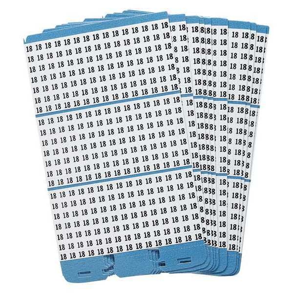 Brady Porta-Pack Wire Markers, 18, Blk/Wht, PK10 - PWM-18