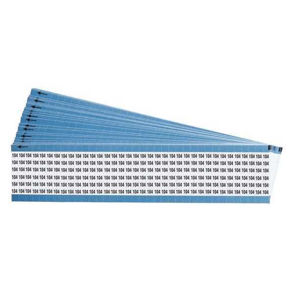 Brady Wire Markers, Legend 104, Black/White, PK25, TWM-104-PK - TWM-104-PK