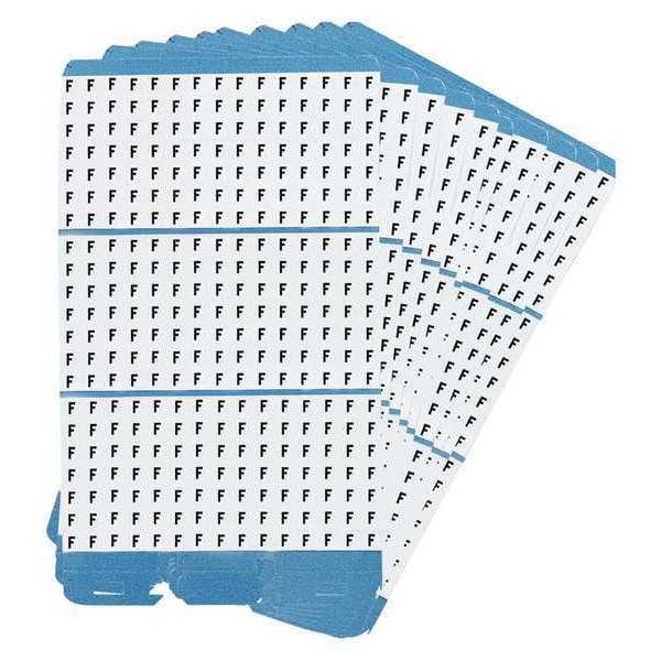 Brady Porta-Pack Wire Markers, F, Blk/Wht, PK10 - PWM-F