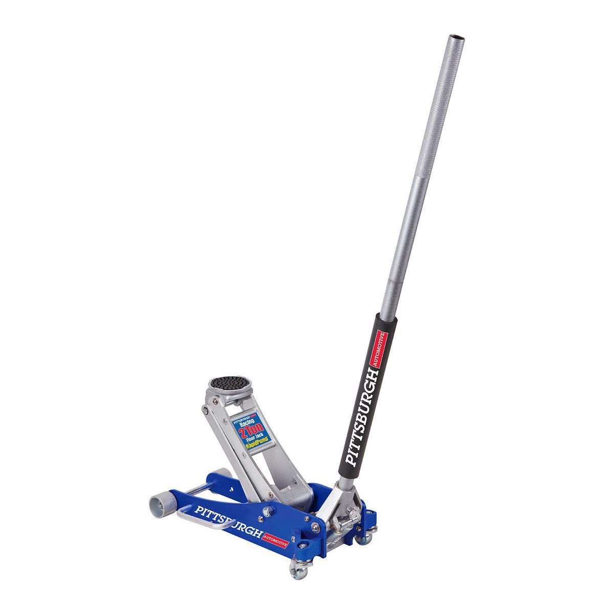 Gato de piso de carreras de aluminio de perfil bajo de 2 toneladas Pittsburgh Automotive con BOMBA RÁPIDA - 64542