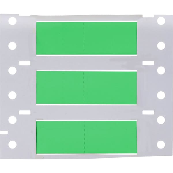 Brady PermaSleeve HX Heat Shrink Double Sided Wire Marking Sleeves, 0.5 in. x 1 in. W, Green, Roll of 5000 - 2HX-500-2-GR-J-2