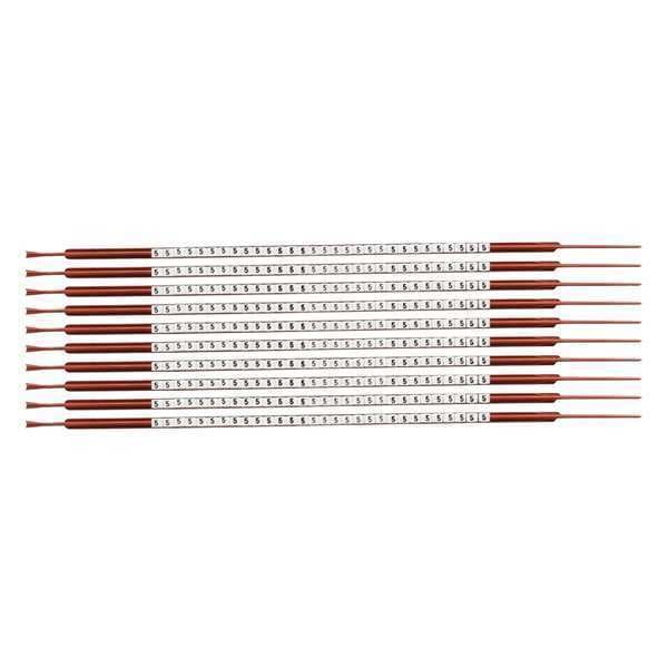 Brady Clip Sleeve Wire Mrkrs, 5, Blk/Wht, PK10, SCN03-5 - SCN03-5