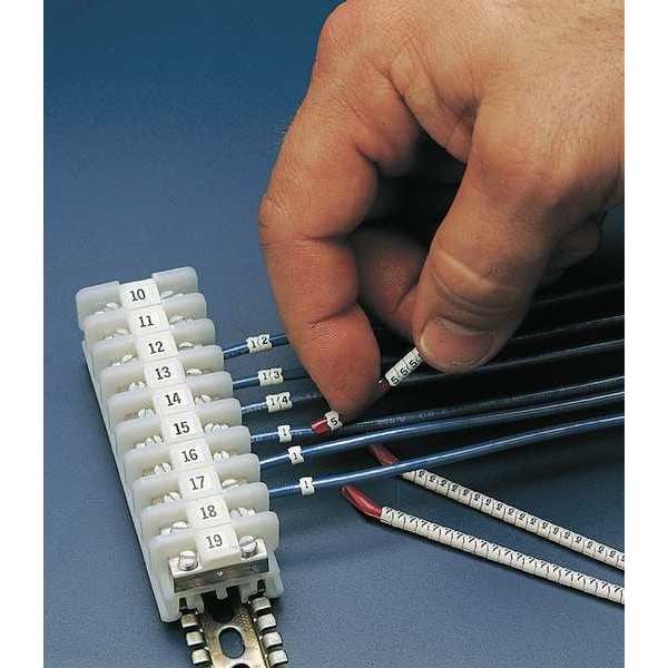 Brady Wire Marker Wand, Preprinted, Sleeve, PK13, SCN10-A-M - SCN10-A-M