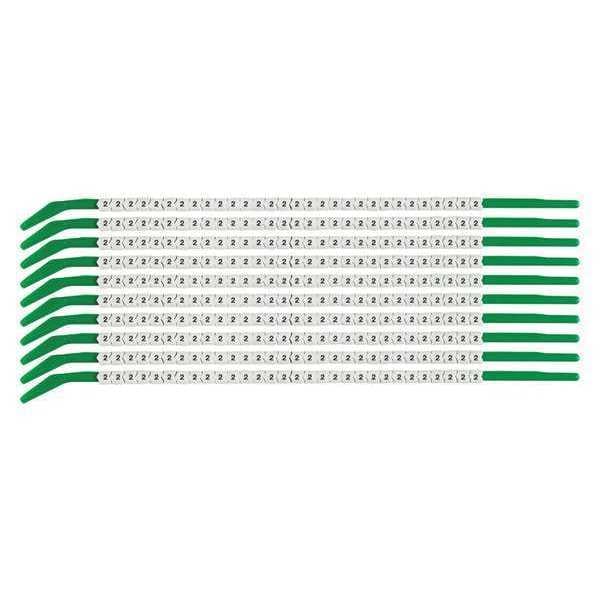 Brady Clip Sleeve Wire Mrkrs, 2, Blk/Wht, PK10, SCN09-2 - SCN09-2