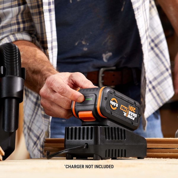 Worx 20V MAX Lithium-Ion Power Share PRO High Capacity Battery with Indicator, 8.0 ah - WA3678