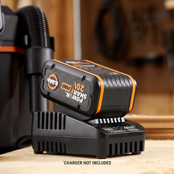 Worx 20V MAX Lithium-Ion Power Share PRO High Capacity Battery with Indicator, 8.0 ah - WA3678