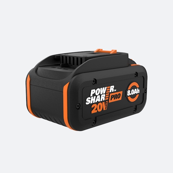 Worx 20V MAX Lithium-Ion Power Share PRO High Capacity Battery with Indicator, 8.0 ah - WA3678