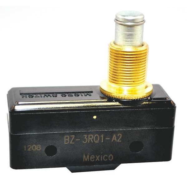 Interruptor de Acción Rápida Industrial Honeywell, Sobre-recorrido, Actuador de Émbolo, SPDT, Clasificación de Contacto de 15A @ 240V AC - BZ-3RQ1-A2