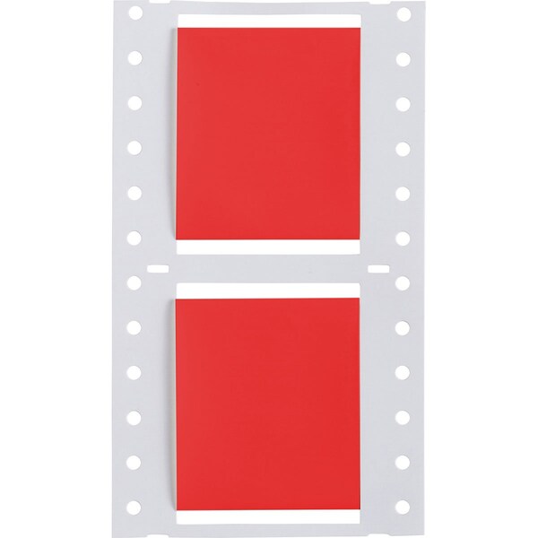 Brady PermaSleeve HX Heat Shrink Double Sided Wire Marking Sleeves, Red, 1.5 in. Dia x 2 in. W - 2HX-1500-2-RD