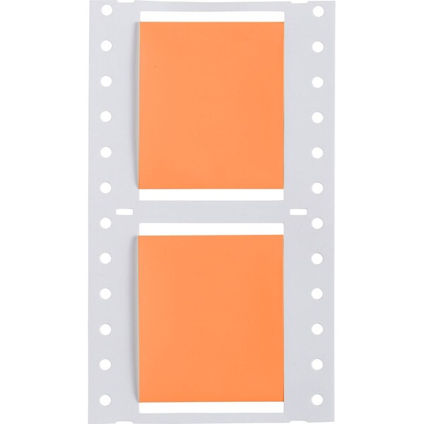 Brady PermaSleeve HX Heat Shrink Double Sided Wire Marking Sleeves, Orange, 1.5 in. Dia x 2 in. W - 2HX-1500-2-OR
