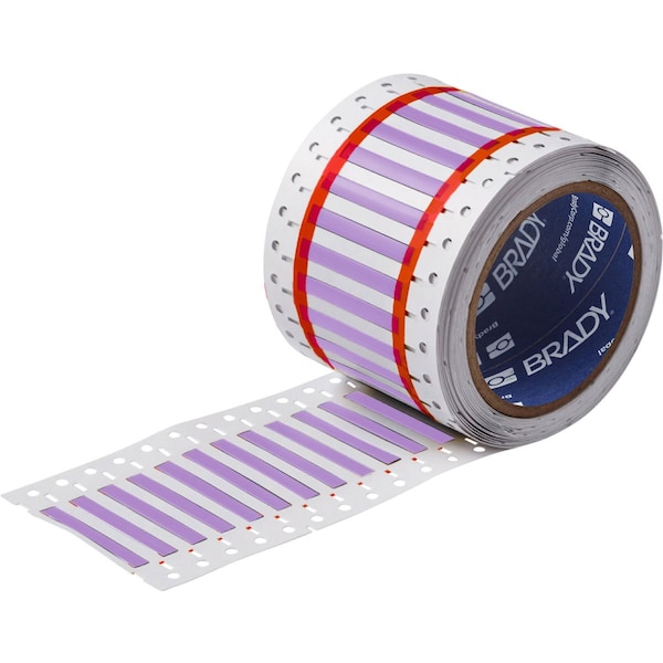 Brady PermaSleeve HX Heat Shrink Double Sided Wire Marking Sleeves, Violet, 0.094 in. Dia x 0.5 in. W - 2HX-094-2-VT-4