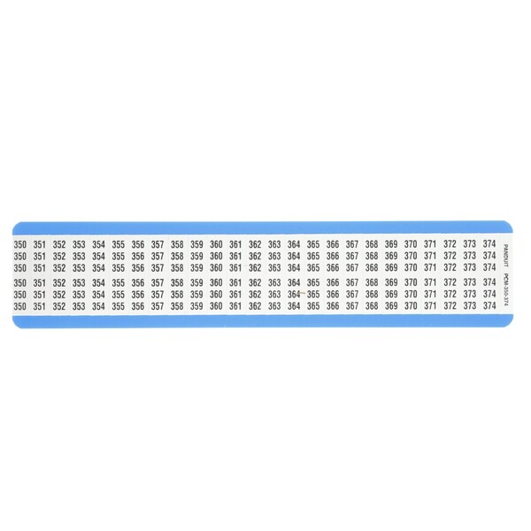 Panduit Pre-Printed WM Card, Vinyl Cloth, 0.36" - PCM-350-374