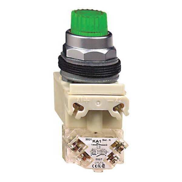 Botón pulsador iluminado Schneider Electric, 30 mm, 1NA/1NC, Rojo - 9001K2L35LRRH13