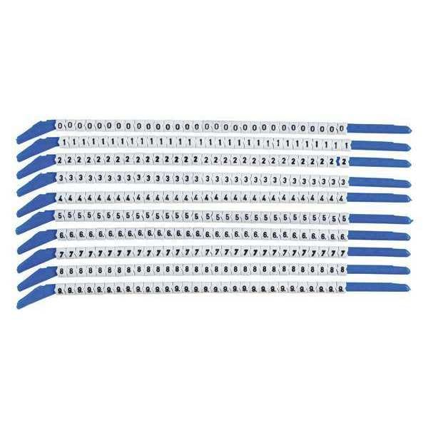 Brady Clip Sleeve Wire Mrkrs, 0-9, Blk/Wht, PK10, SCNC-13 - SCNC-13