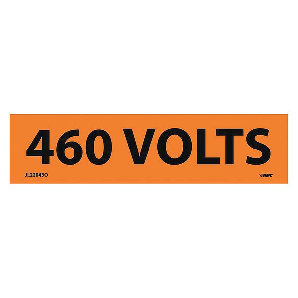 Nmc ELECTRICAL MARKERS, 460 VOLTS, 1.25X4.5, PS VINYL, PK25 - JL22043O