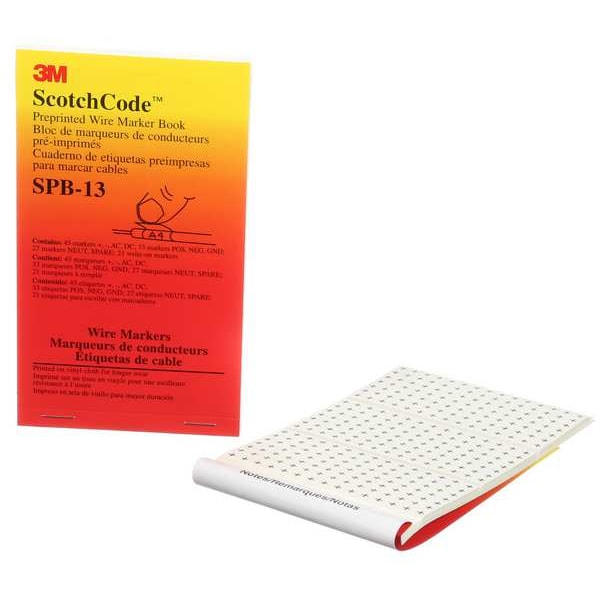 3M Wire Marker Book, Preprintd, Slf-Adhes, PK5, SPB-13 - SPB-13