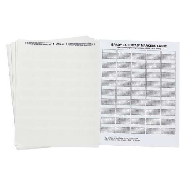 Brady Write On Laminating Wire and Cable Markers, White on Translucent, LAT-52-361-1 - LAT-52-361-1