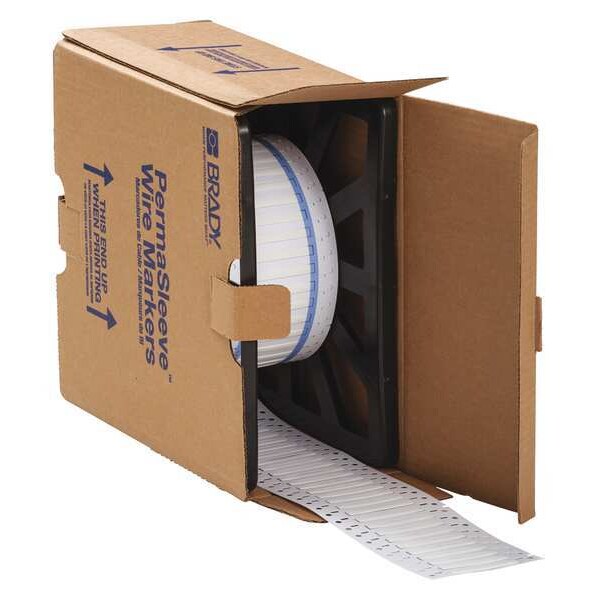 Brady 2" x 15/64" White Label, Irradiated Polyolefin, 3PS-125-2-WT - 3PS-125-2-WT