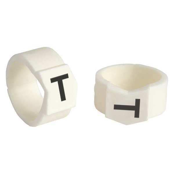 Brady Clip Sleeve Wire Mrkrs, T, Blk/Wht, PK50, SCN61-T - SCN61-T