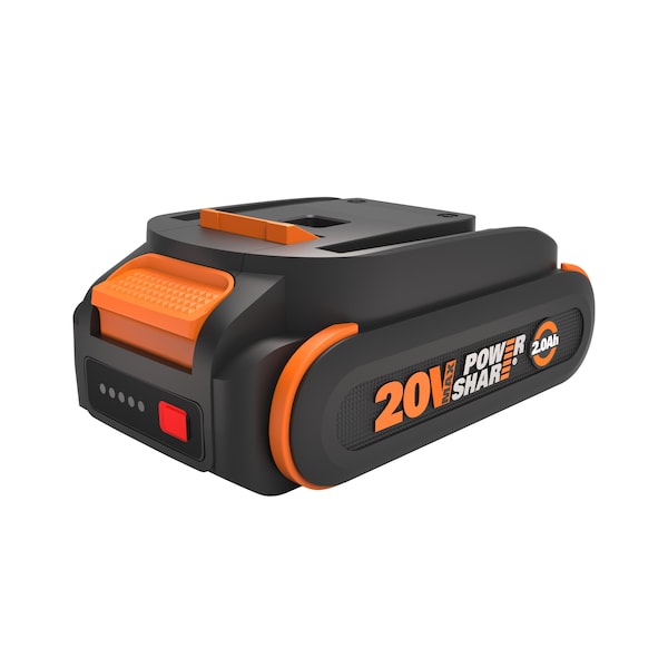 Worx 20V Power Share Lithium-Ion Battery with Indicator, 2.0 Ah - WA3669